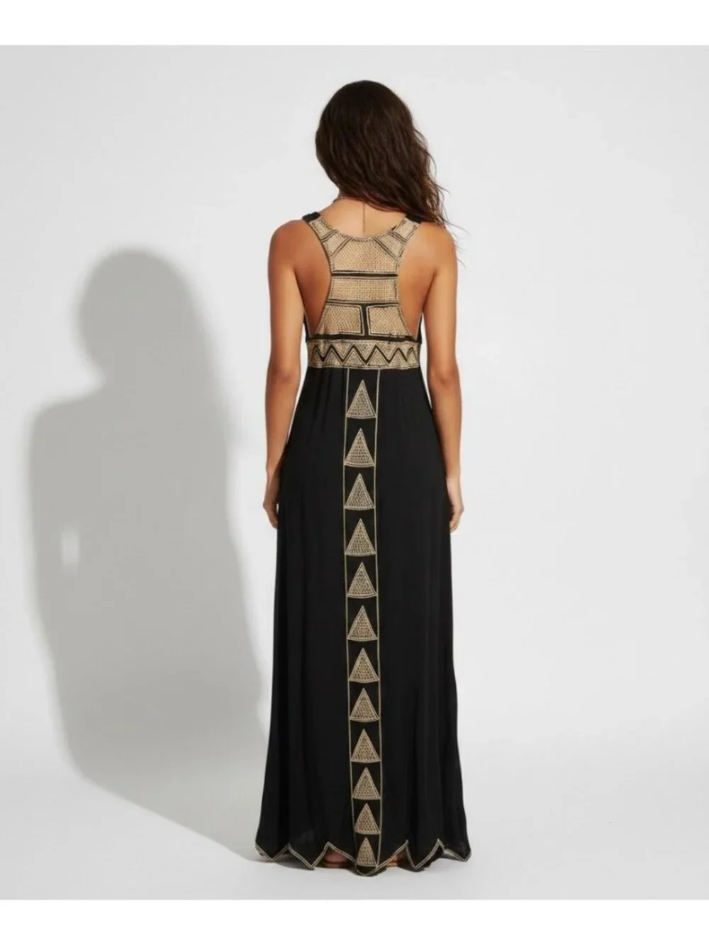RARE VTG NWOT Free People Jen’s Pirate Booty Black Embroidered Maxi Dress | Boho - Picture 10 of 16